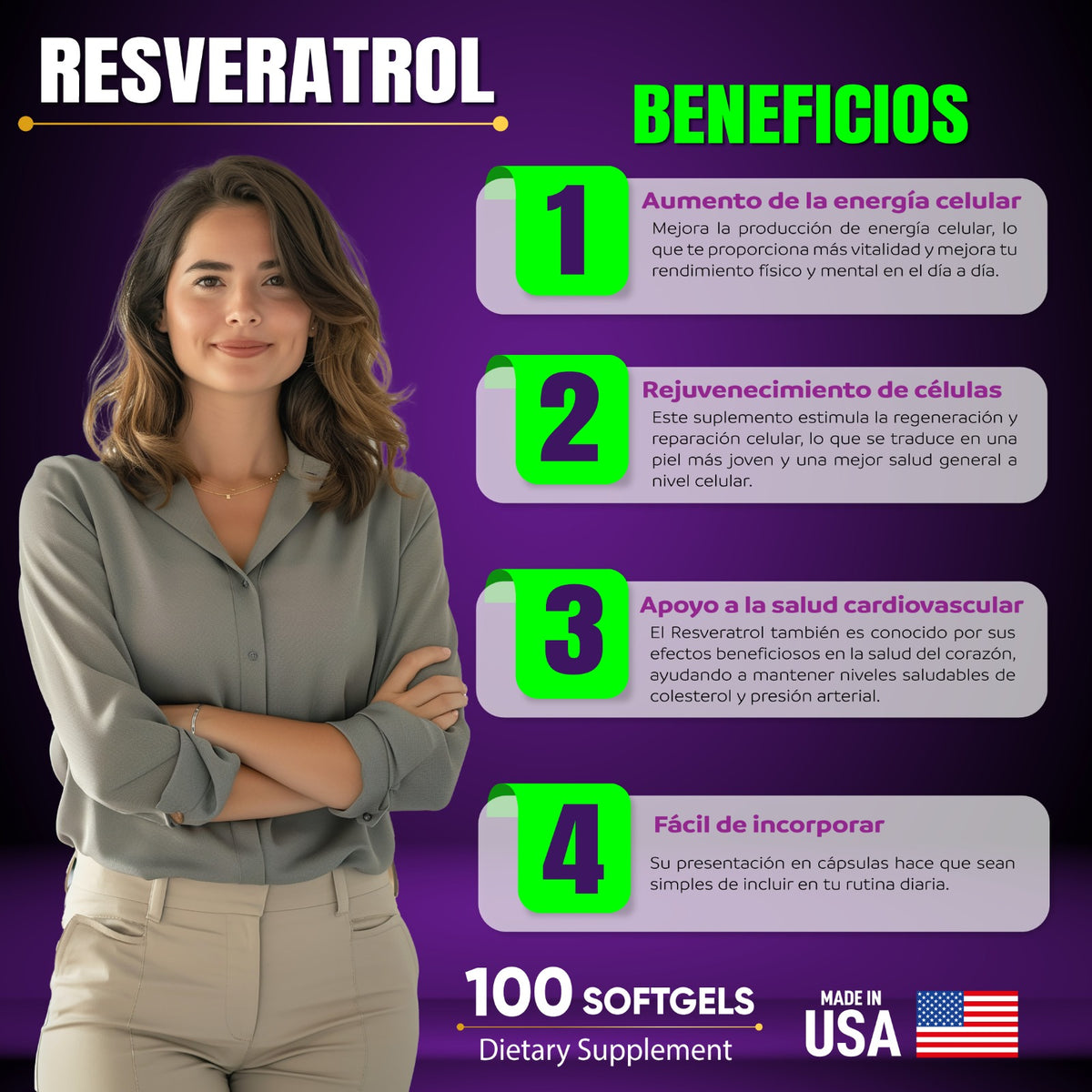 Resveratrol x 100 Softgels