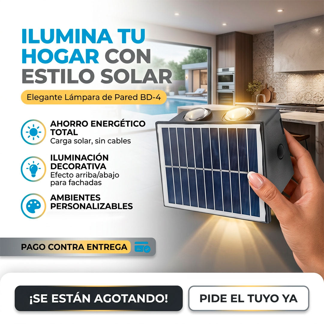 Luz solar de pared ambiente gourmet