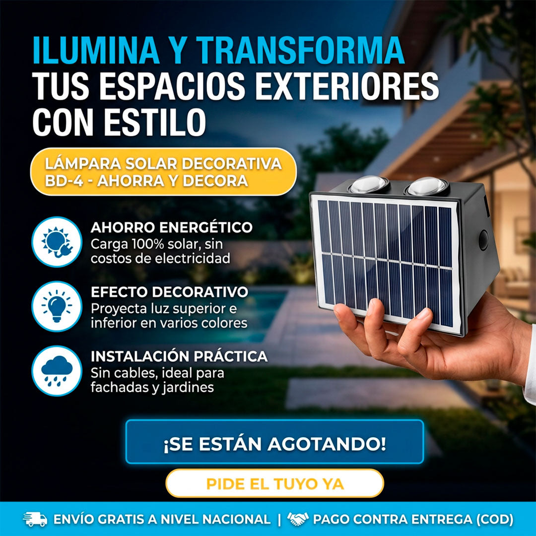 Luz solar de pared ambiente gourmet