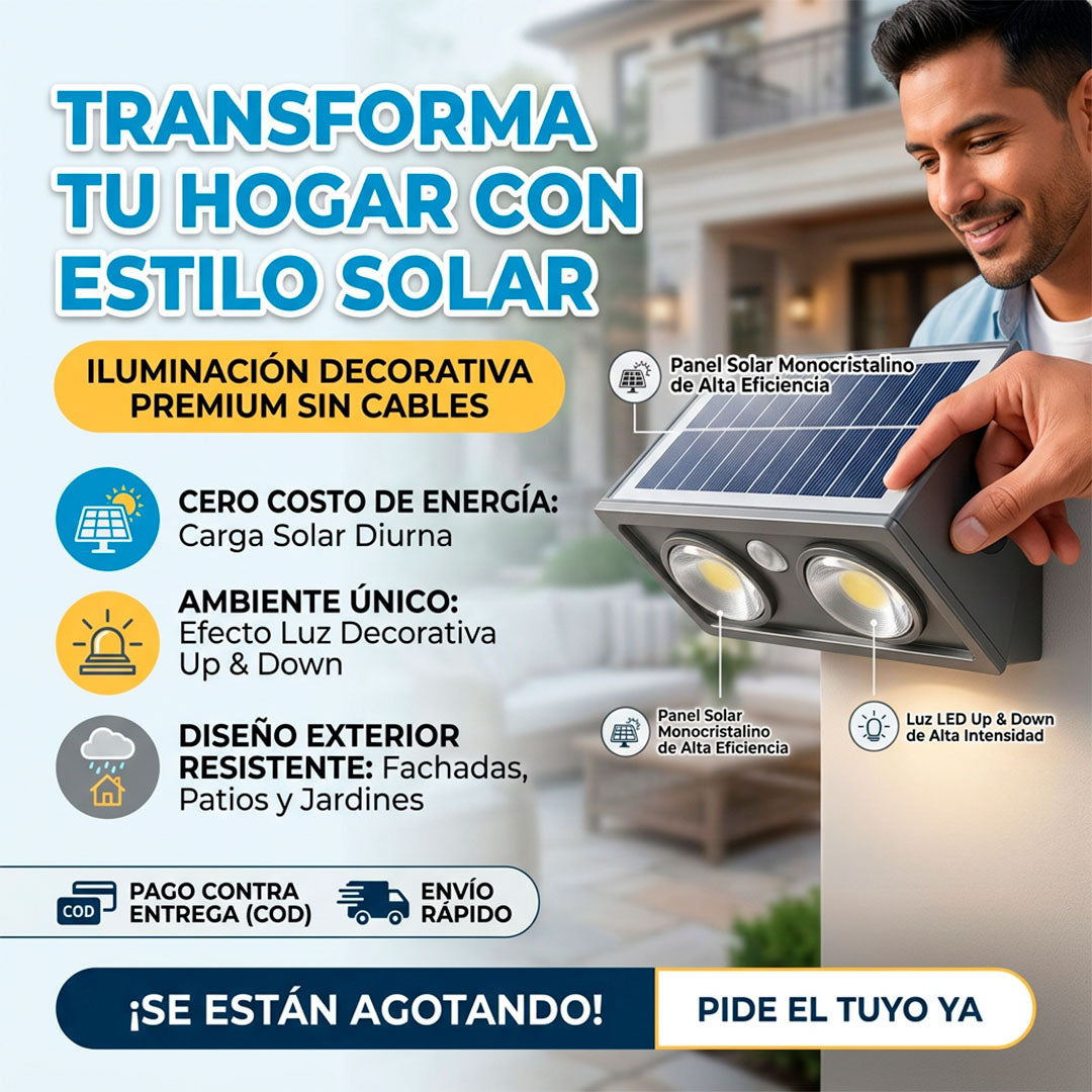 Luz solar de pared ambiente gourmet